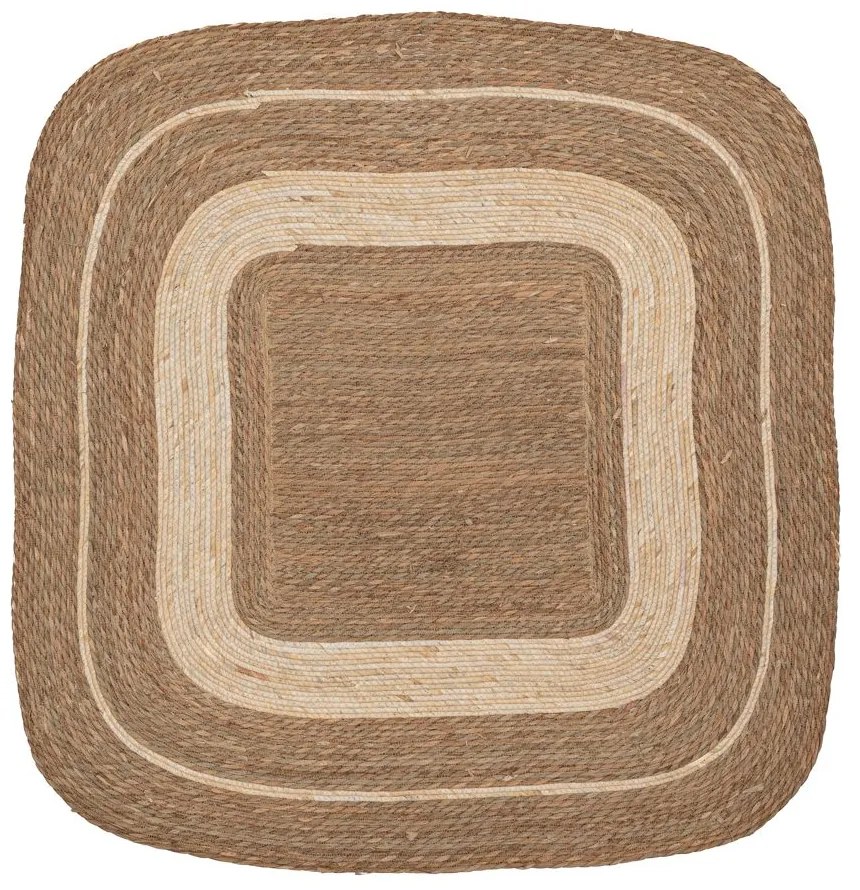 Χαλί Jute-Βαμβακερό Boho Τετράγωνο 120x120εκ. Καφέ-Natural iliadis 90149