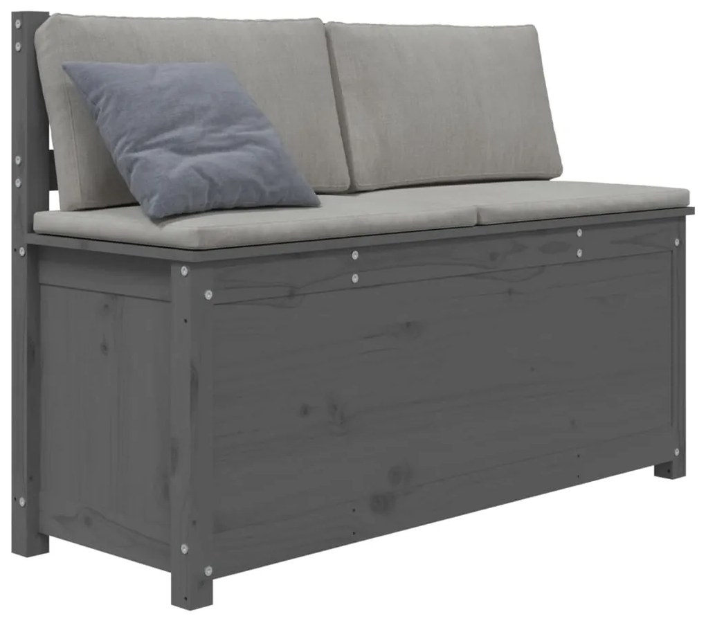 vidaXL Πάγκος Γκρι 110 x 41 x 76,5 εκ. από Μασίφ Ξύλο Πεύκου