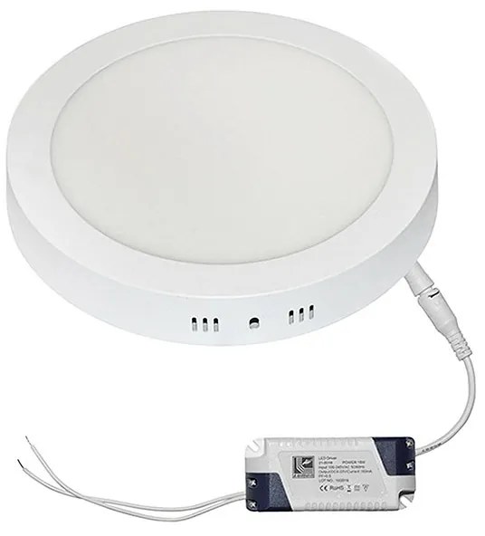 Adeleq Led Φωτιστικό Επίτοιχο Αλουμινίου Στρογγυλό 18W 4000K Λευκό 21-0183101