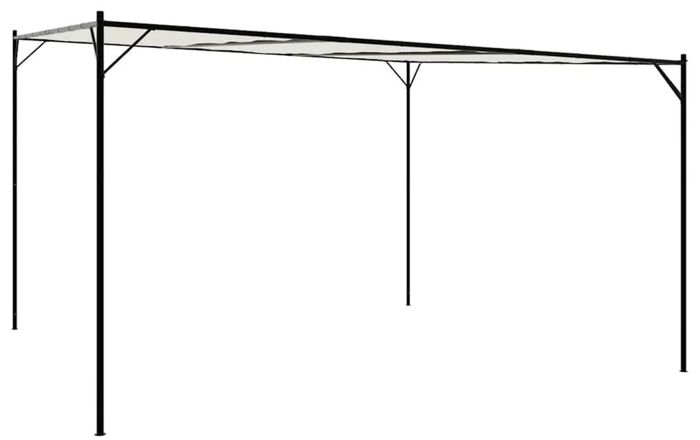 vidaXL Κιόσκι Λευκό 4x4 μ. 180 γρ/μ² από Ύφασμα και Ατσάλι