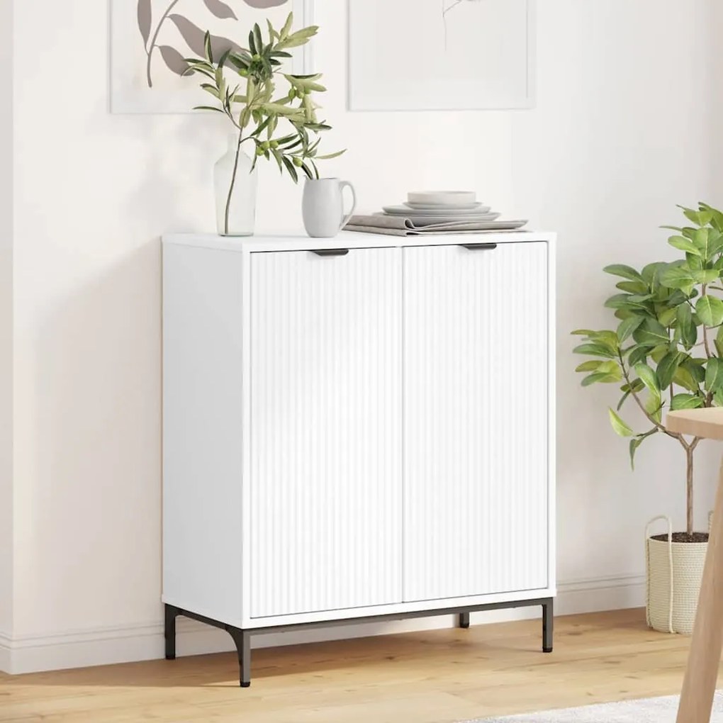 vidaXL Πλαϊνό γραφείο Λευκό 69.5 x 33 x 82 εκ. Επεξεργασμένο ξύλο
