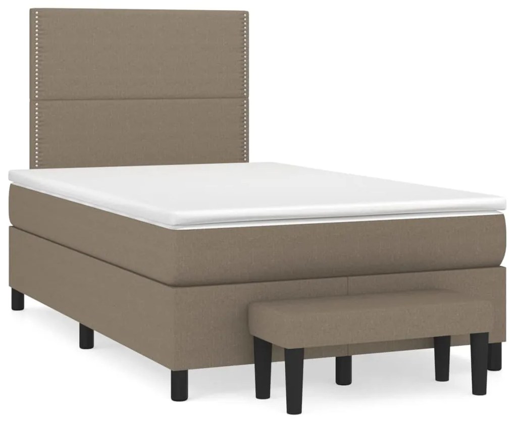 ΚΡΕΒΑΤΙ BOXSPRING ΜΕ ΣΤΡΩΜΑ TAUPE 120X200 ΕΚ. ΥΦΑΣΜΑΤΙΝΟ 3136505