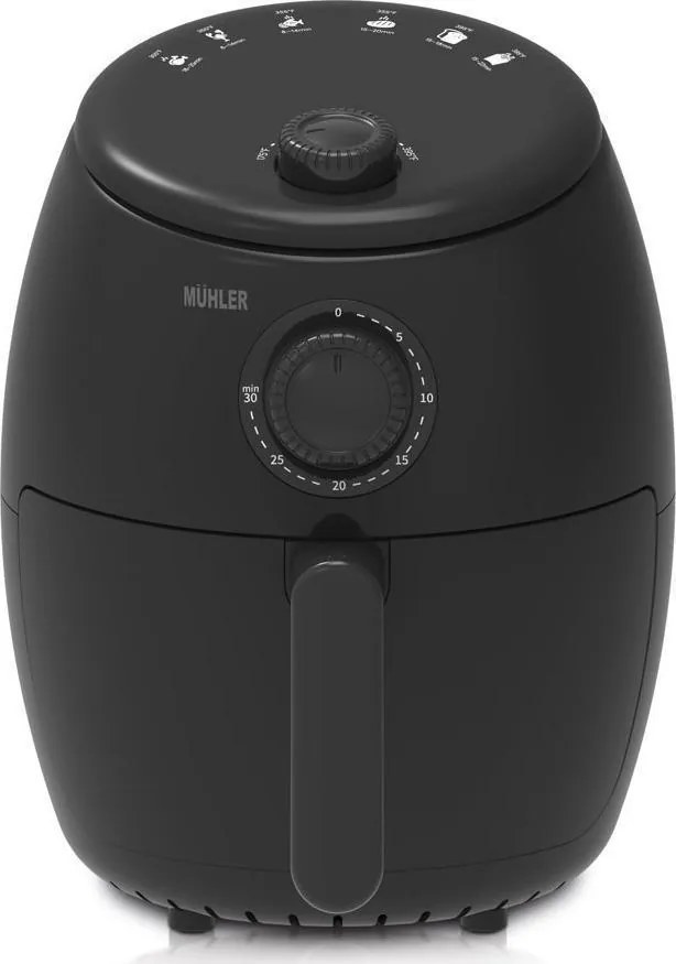 Muhler MFX-20P Φριτέζα Αέρος με Αποσπώμενο Κάδο 2lt Μαύρη