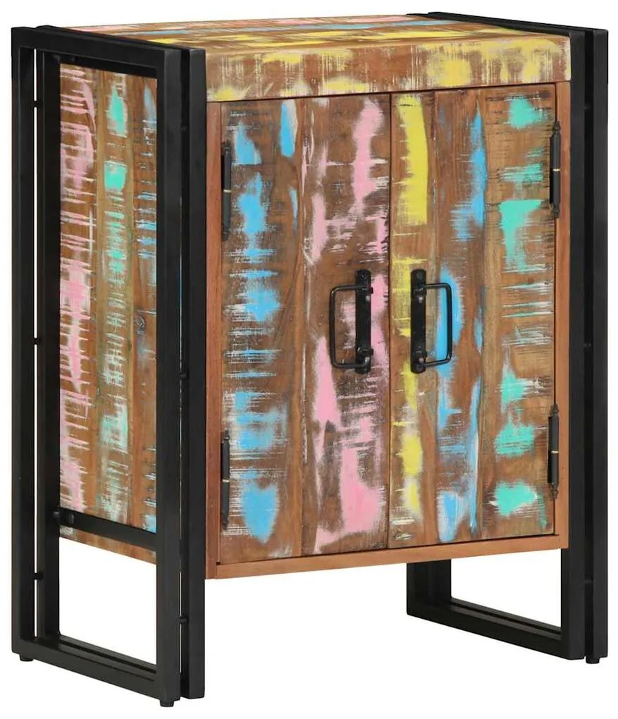 vidaXL Ντουλάπα Παπουτσιών με ράφι Πολύχρωμο Μασίφ ανακυκλωμένο ξύλο