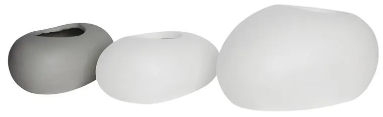 FLOWER POT-ROCK 40x30x19cm, Cement Απόχρωση White  40x30x19cm Ε6320,Α1