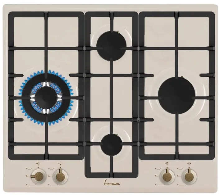 FRAM FBH-S4IWF-RBG Eντοιχιζόμενη Εστία Αερίου 58 x 51 cm, Μπεζ