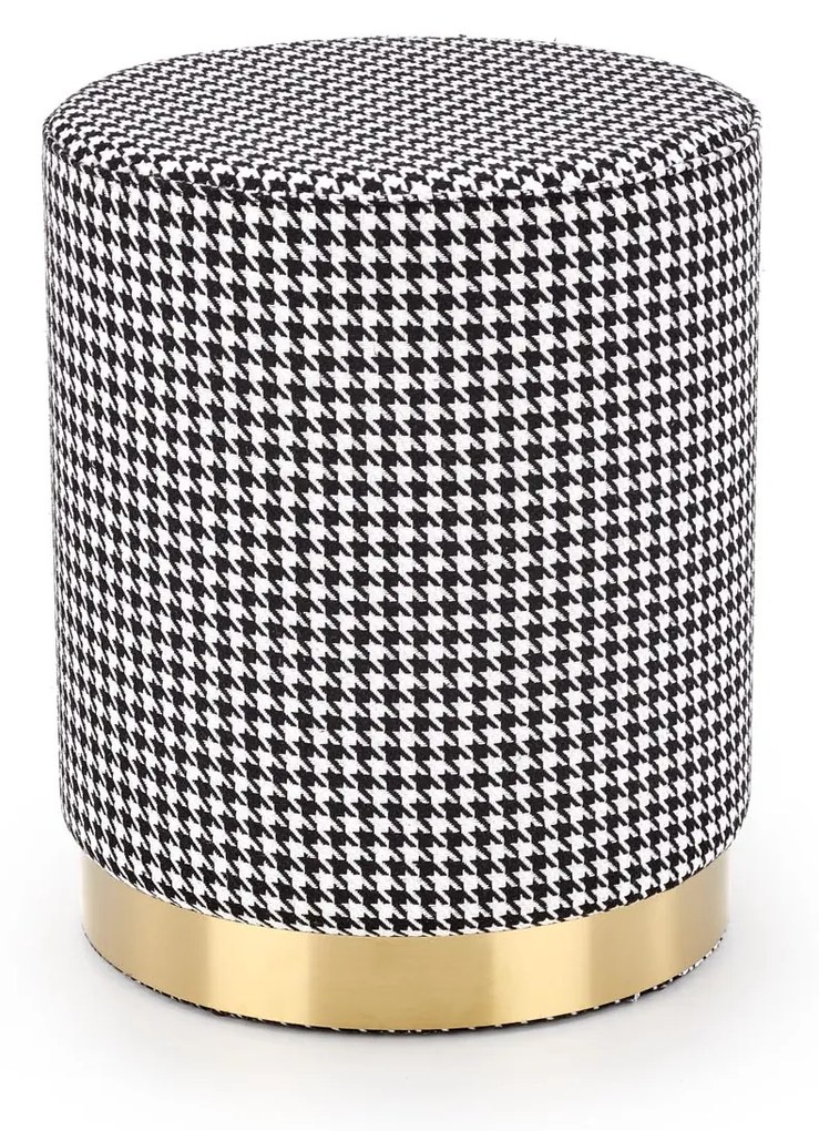 ARUNA pouffe color: black/white/gold DIOMMI V-CH-ARUNA-PUFA