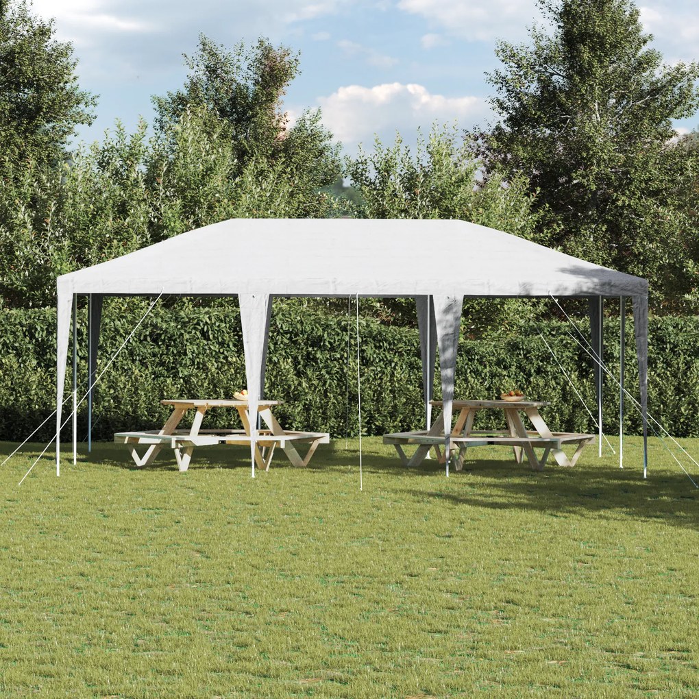 vidaXL Σκηνή Πάρτυ Λευκό 600 x 400 x 266 εκ Πολυεστέρας, Χάλυβας