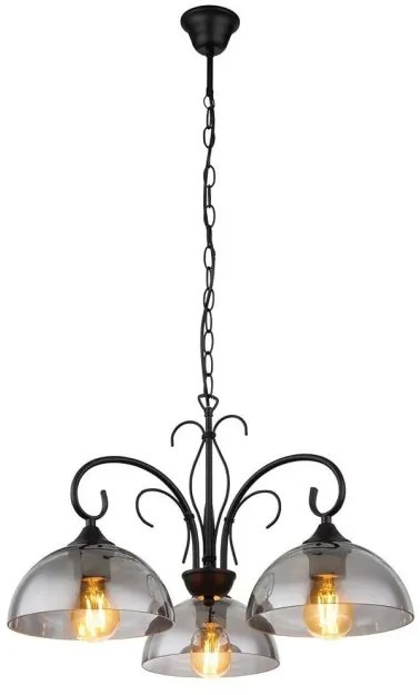 Κρεμαστό Φωτιστικό Οροφής 3xΕ27 Μαύρο Cottage 69061-3H Globo Lighting-69061-3H-Μαύρο 69061-3H