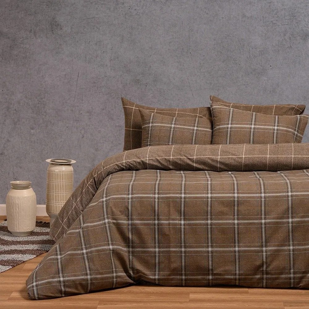 Σεντόνια Diego (Σετ 4τμχ) Mocca Melinen King Size 260x270cm 100% Cotton