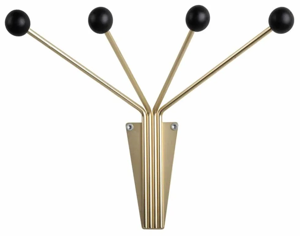 Κρεμάστρα Neptune PT4007BK 21x11,5cm Gold-Black Present Time Μέταλλο