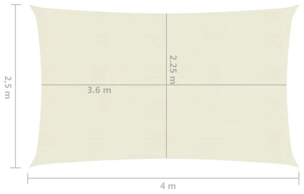 Πανί Σκίασης Κρεμ 2,5 x 4 μ. από HDPE 160 γρ./μ² - Κρεμ