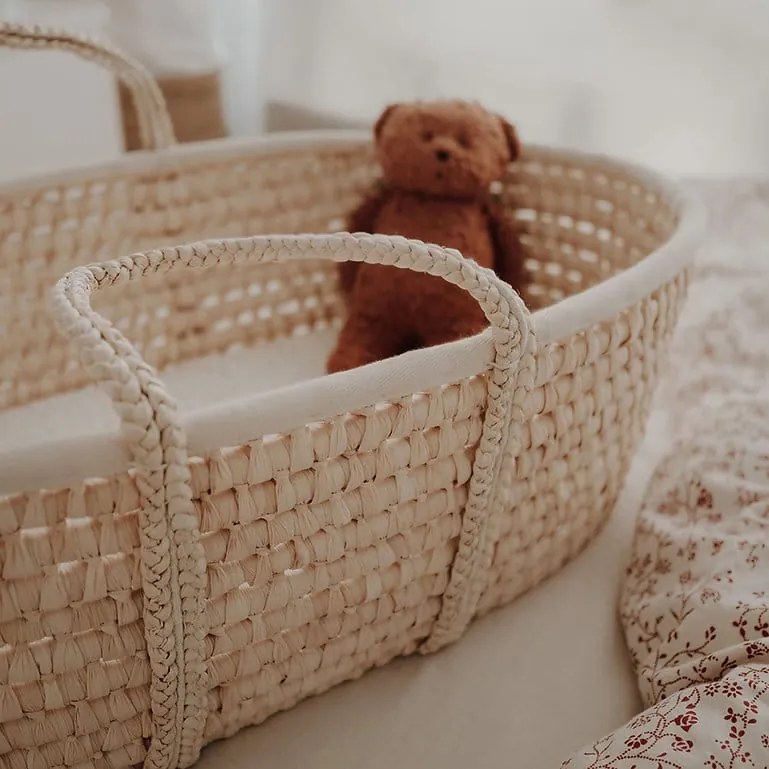 Καλαθούνα Χειροποίητη Moses Basket  Natural  Happy Moses