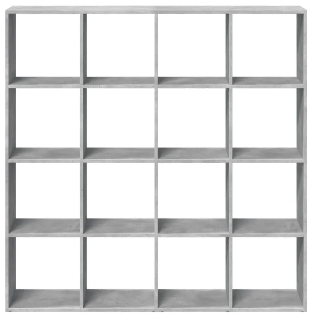 vidaXL Βιβλιοθήκη Γκρι Σκυρ. 137,5x29x137,5 εκ. Επεξεργασμένο Ξύλο