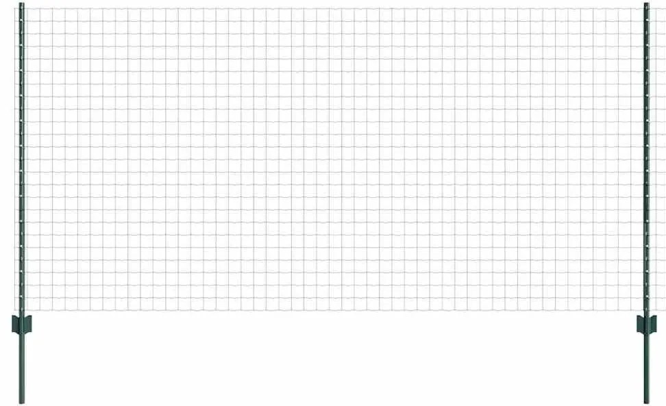 vidaXL Τεντώτο με στήριγμα Πράσινο 1,2 x 10 m Χάλυβας και PVC