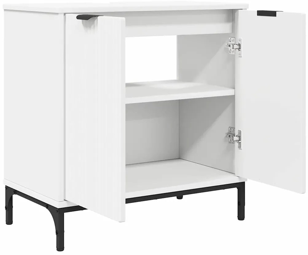 vidaXL Σετ Επίπλων Μπάνιου με συρτάρι με ράφι Επιτοίχιο 3 pcs Λευκό