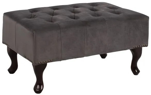 ΤΑΜΠΟΥΡΕ T.CHESTERFIELD FB9226.10 ΓΚΡΙ ΒΕΛΟΥΔΟ-ΠΟΔΙΑ ΣΕ ΣΚΟΥΡΟ ΚΑΦΕ 78x46x40Yεκ 0510709