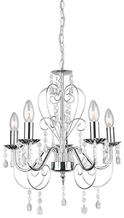 Φωτιστικό Κρεμαστο Aca SF63185 DUMAS Ασημί (Silver Coloured)