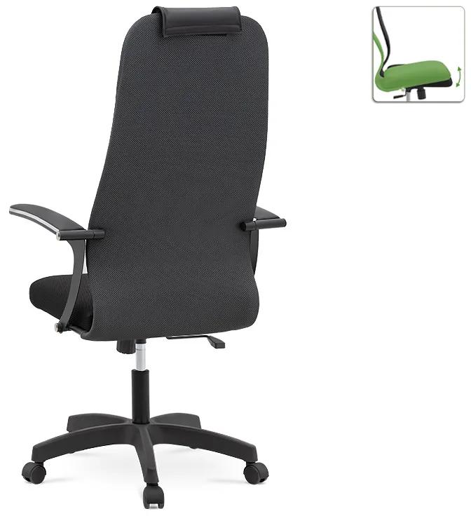Καρέκλα γραφείου Darkness Megapap με διπλό ύφασμα Mesh σε γκρι - μαύρο 66,5x70x123/133εκ.
