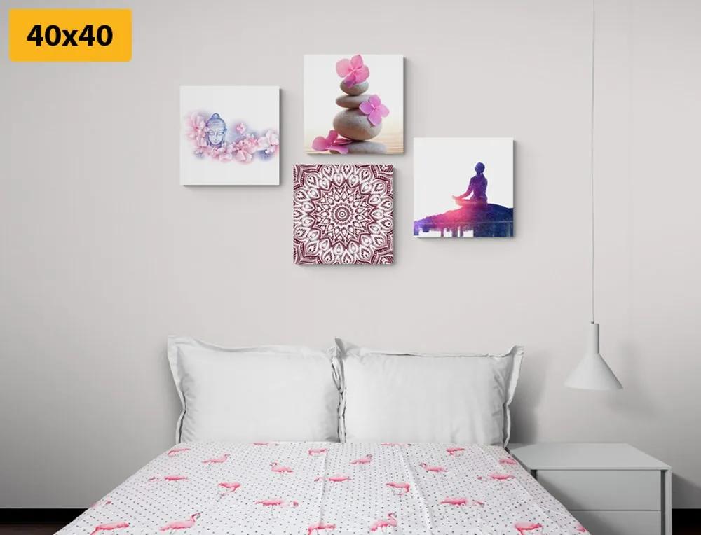 Σετ εικόνων Φενγκ Σούι σε ροζ - 4x 60x60