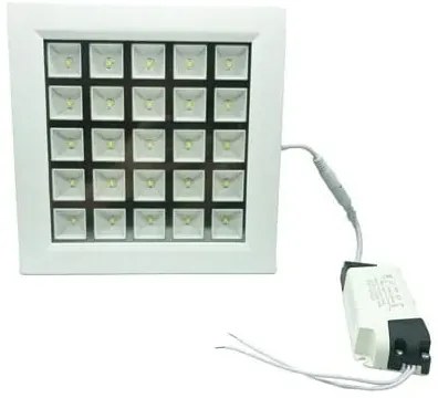 LED φωτιστικό οροφής λευκό φως 25W 220V - LED PANEL LIGHT SQUARE WHITE