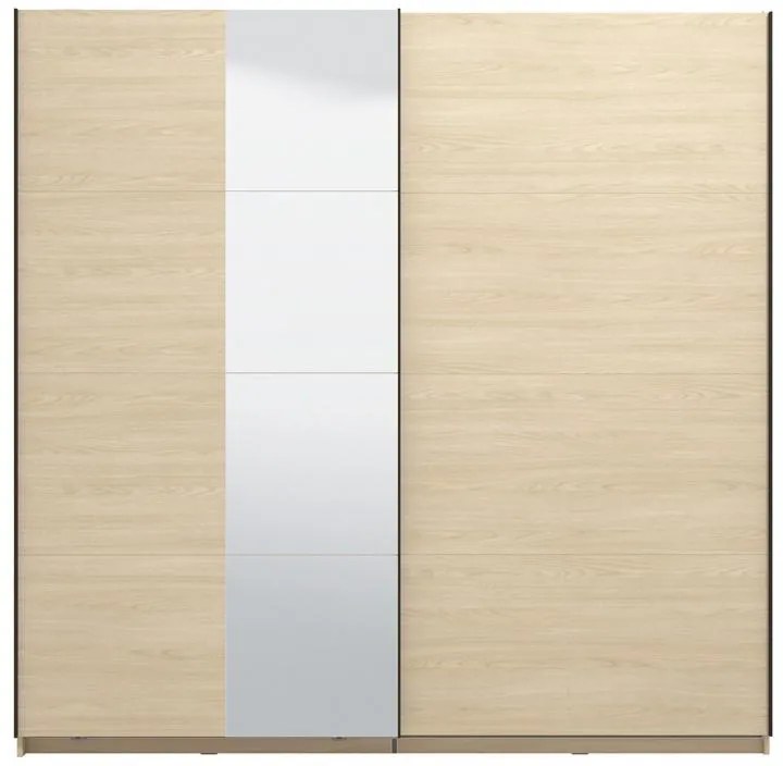 Ντουλάπα Συρόμενη ARBELA 220 OG με Καθρέπτη σε Light Port Oak 220x61x218εκ. 220x61x218 εκ.