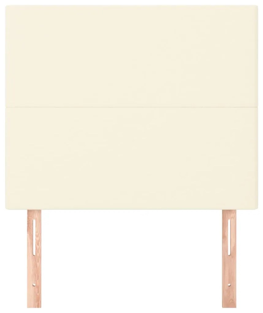 vidaXL Κεφαλάρι Κρεμ 90x5x118/128 εκ. από Συνθετικό Δέρμα
