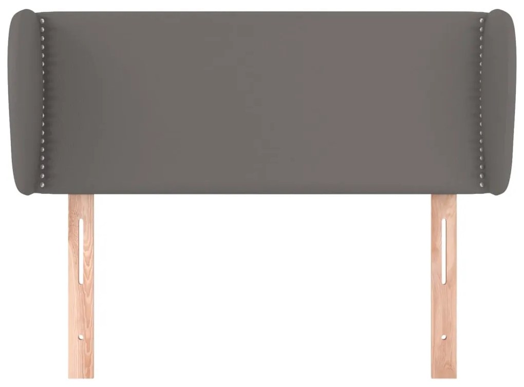 vidaXL Κεφαλάρι με Πτερύγια Γκρι 83x23x78/88 εκ. Συνθετικό Δέρμα