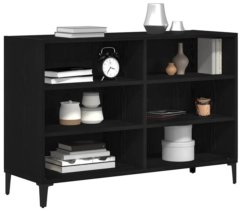 vidaXL Πλαϊνό γραφείο Μαύρο 103.5 x 35 x 70 εκ. Επεξεργασμένο ξύλο