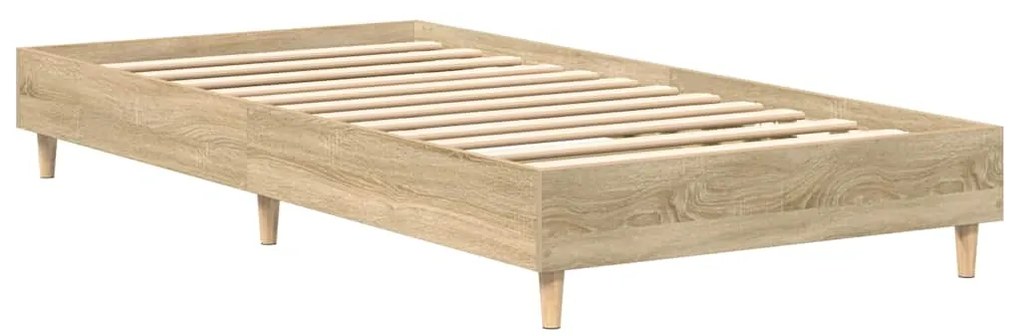 vidaXL Πλαίσιο κρεβατιού χωρίς στρώμα Sonoma Oak 75x190 cm