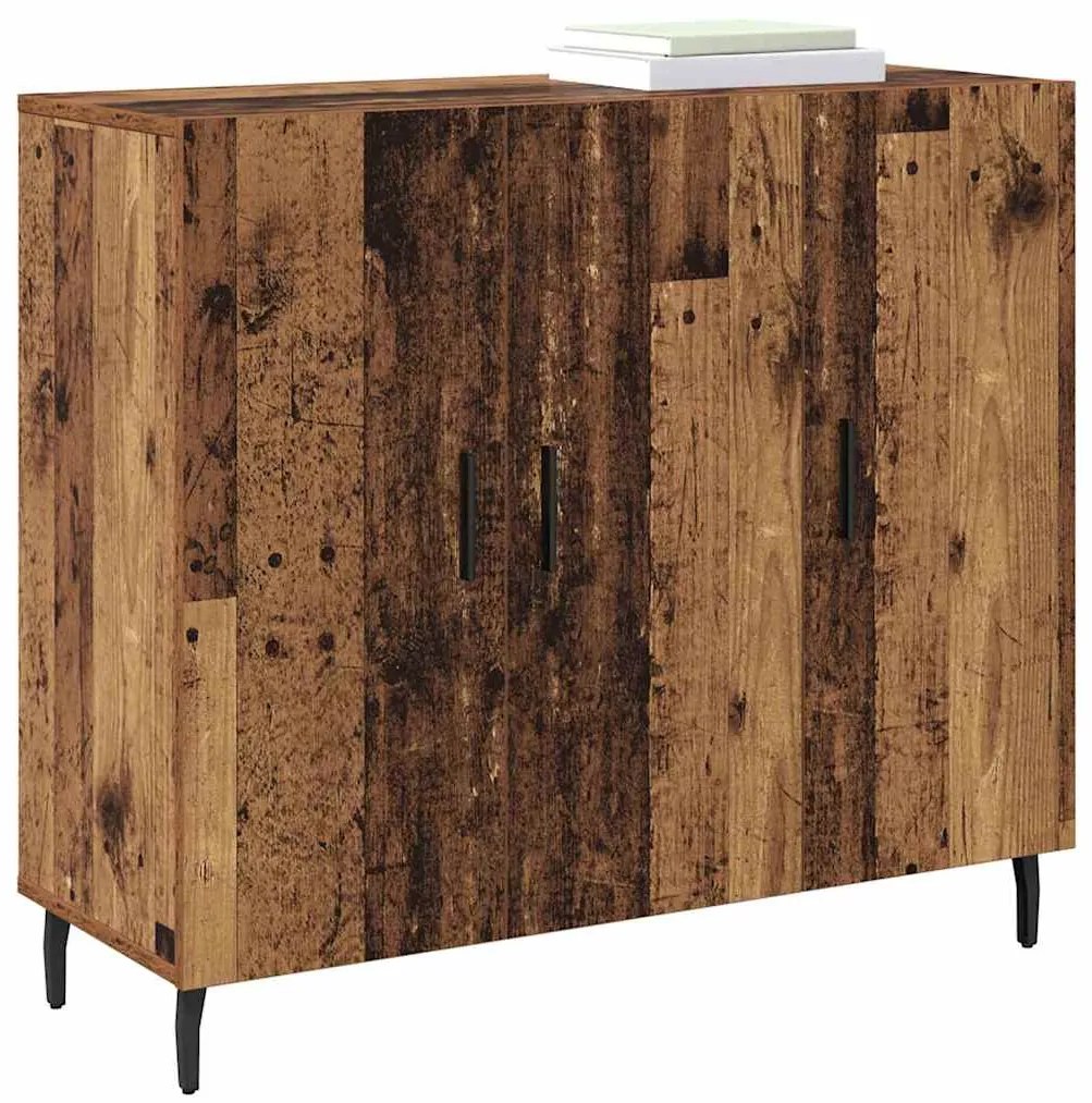 vidaXL Πλαϊνό γραφείο Παλιό ξύλο 90 x 34 x 80 εκ. Επεξεργασμένο ξύλο