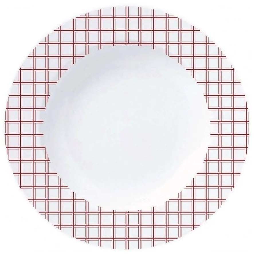 Πιάτο Βαθύ Rubik 24.461.02 Φ22cm Red Cryspo Trio Porcelain