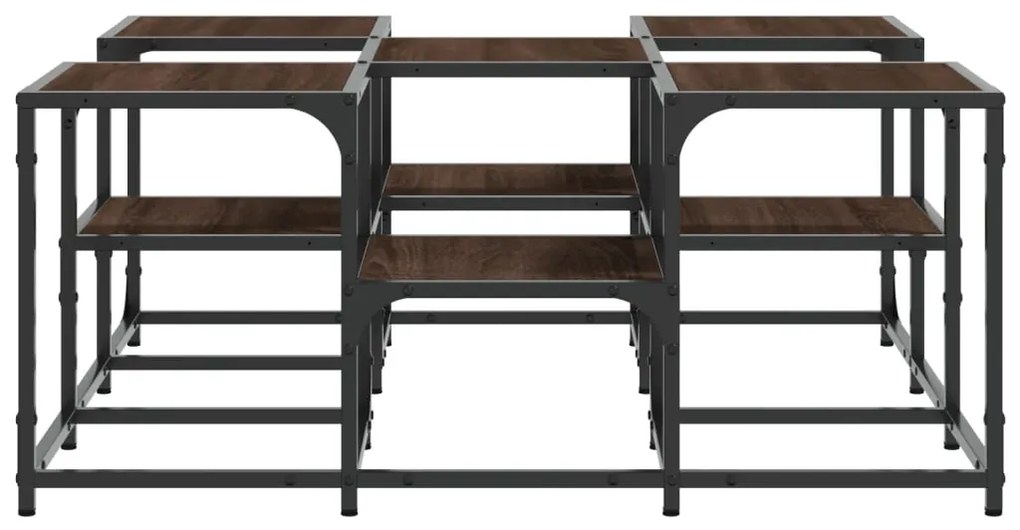 vidaXL Τραπεζάκι Σαλονιού Καφέ Δρυς 91x91x40 εκ. Επεξεργασμένο Ξύλο