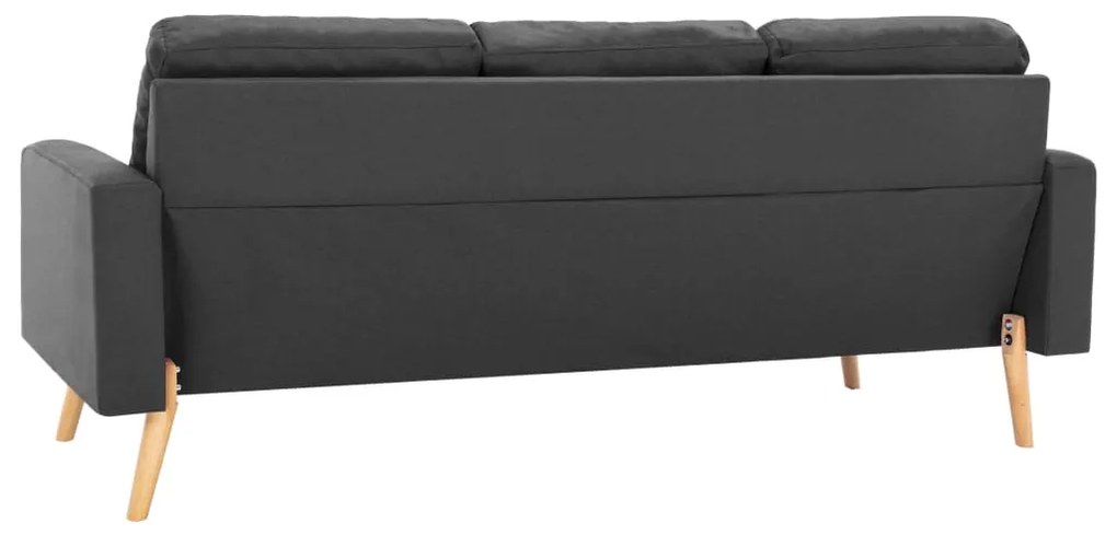 vidaXL 2 Piece Living Room Set Dark Gray Fabric