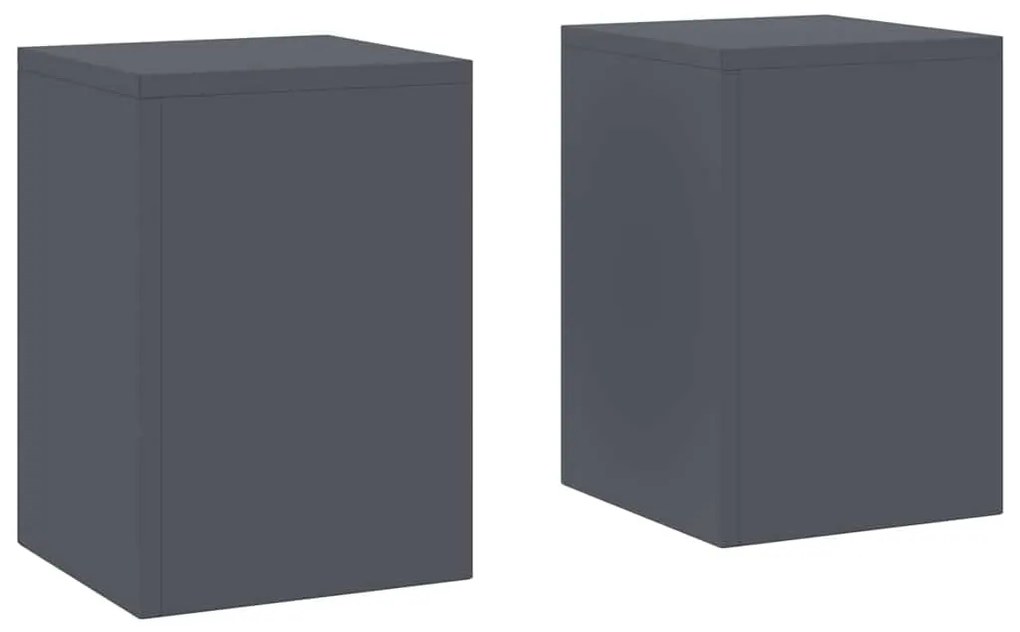 vidaXL Στήριξη φυτών 2 pcs Ανθρακί 24 x 24 x 35 εκ. Ατσάλι