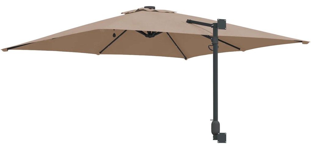 vidaXL Ομπρέλα Κήπου Taupe 248.5 x 247.5 x 160 εκ. ύφασμα