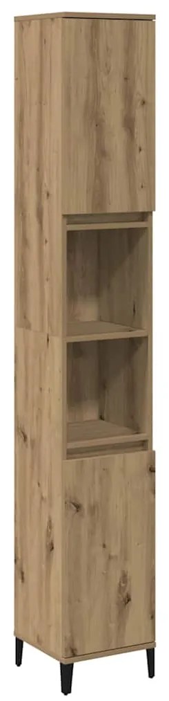 vidaXL Ντουλάπι μπάνιου Δρυς τεχνίτης 30x30x190 cm Κατασκευασμένο ξύλο