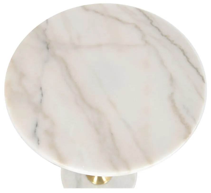 Βοηθητικό Τραπέζι Home ESPRIT Λευκό Χρυσό 41 x 41 x 57 cm