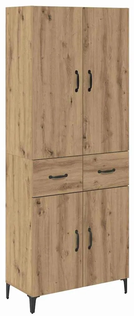 vidaXL Highboard Artisan Oak 69,5 x 34 x 180 εκ. Επεξεργασμένο ξύλο