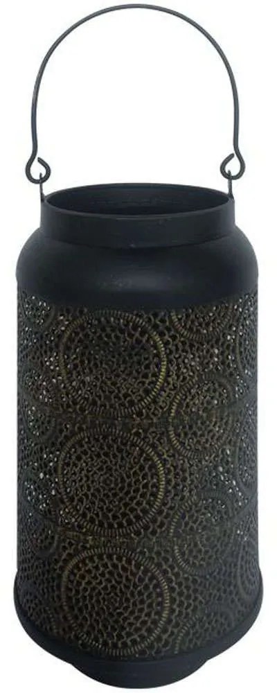 Φανάρι 161-222-179 17x17x46,5cm Black-Bronze Metal