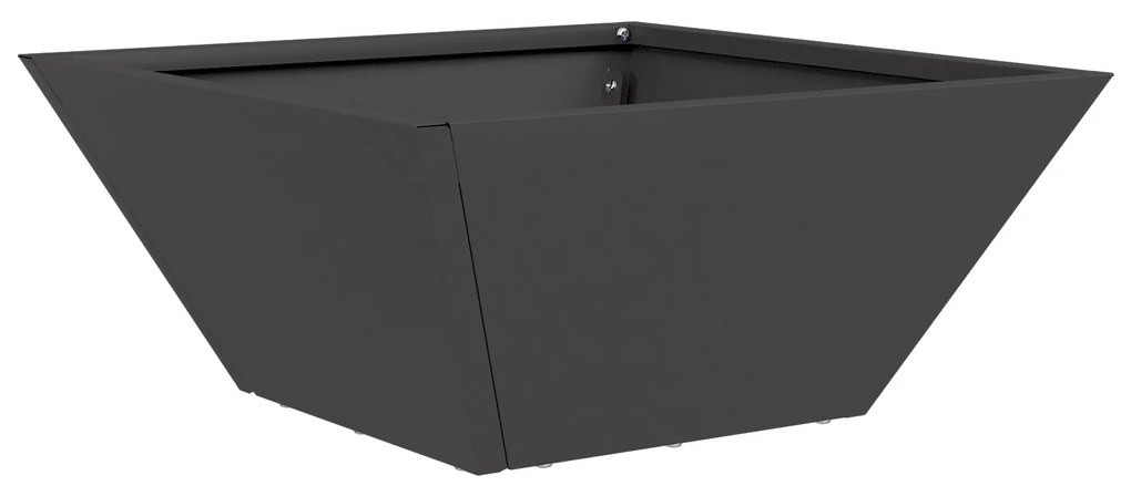 vidaXL Γλάστρα Κήπου 5 pcs Μαύρο 35 x 35 x 15 εκ. Ατσάλι