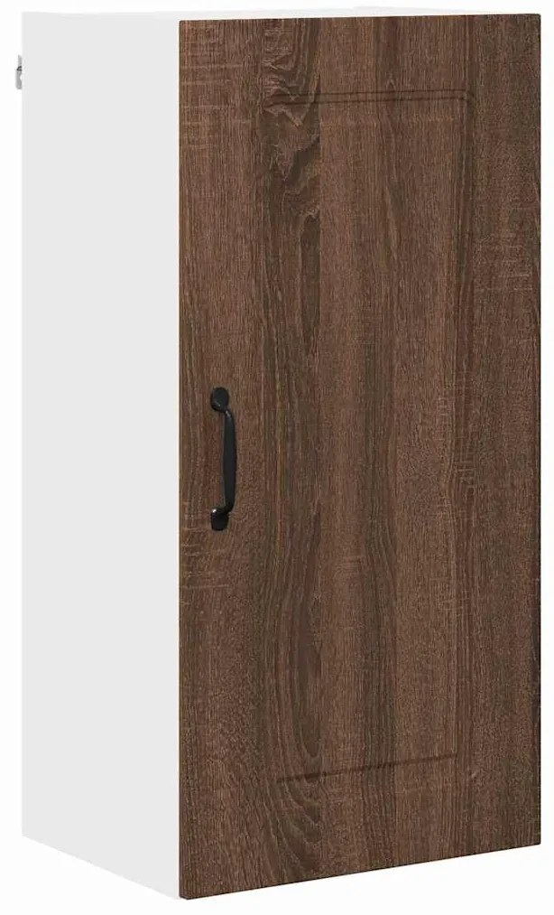 vidaXL Κρεμαστό ντουλάπι κουζίνας με ράφι Καφέ δρυς 40 x 31 x 80 εκ.