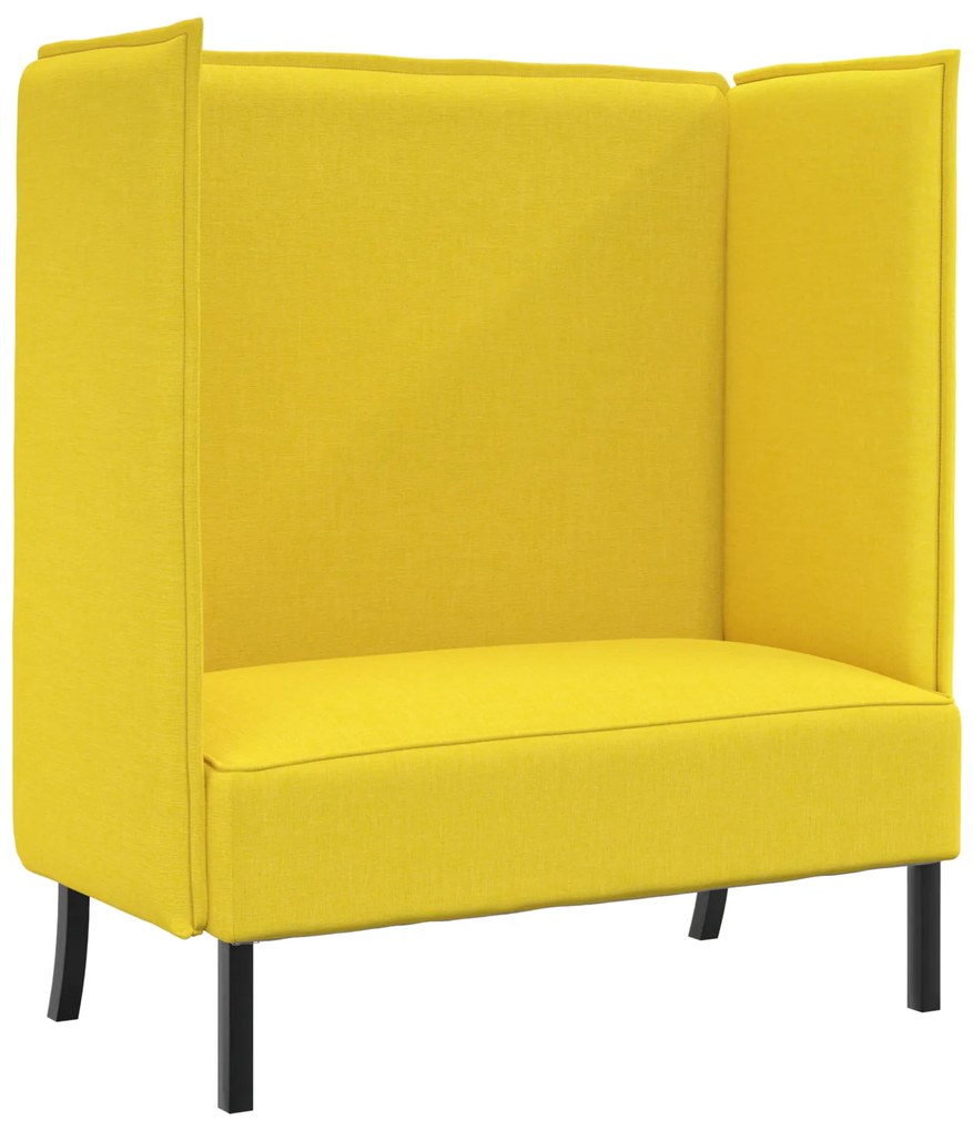 vidaXL Καναπές Highback Ανοιχτό Κίτρινο 109x56x121 εκ. Υφάσματος