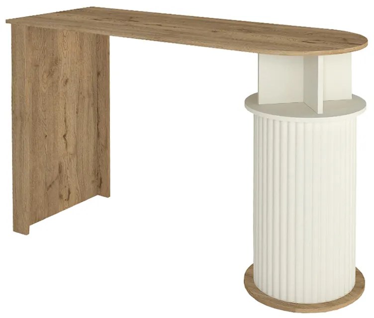 Τραπέζι μπαρ Bohema Megapap χρώμα sepet oak - ivory 150x51,6x101,8εκ. - GP042-0321,1