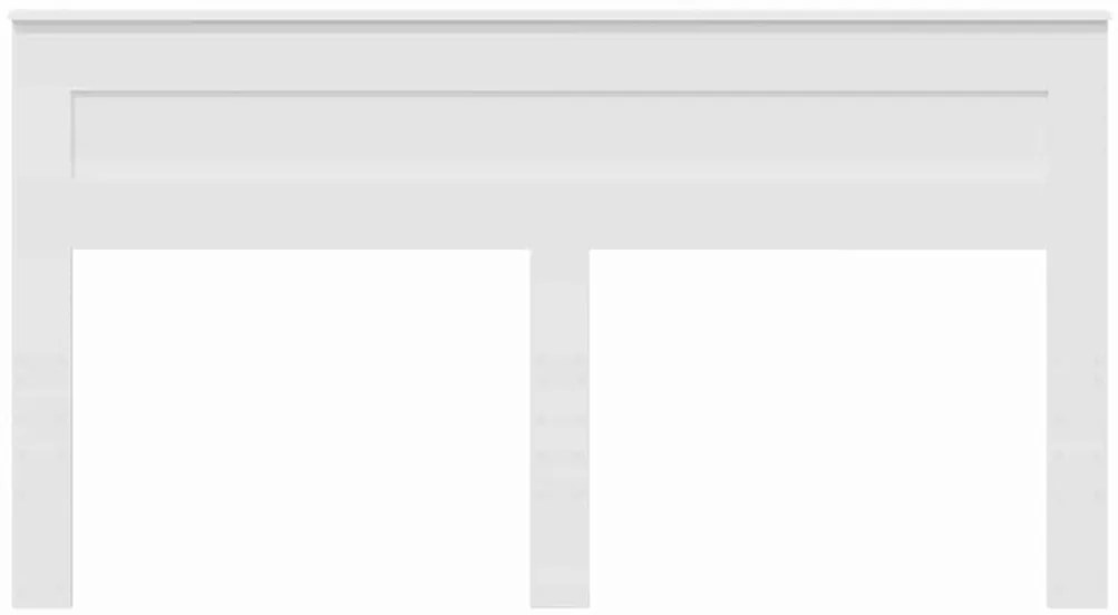 vidaXL Κεφαλάρι με κεφαλάρι Λευκό 200 cm Επεξεργασμένο ξύλο