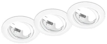 Φωτιστικό  Χωνευτό Τρίφωτο 3xGU10 Metal White Mat Trio Lighting Jura 650100331