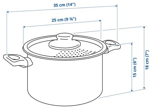 HEMLAGAD κατσαρόλα με καπάκι, 5 l 004.622.13