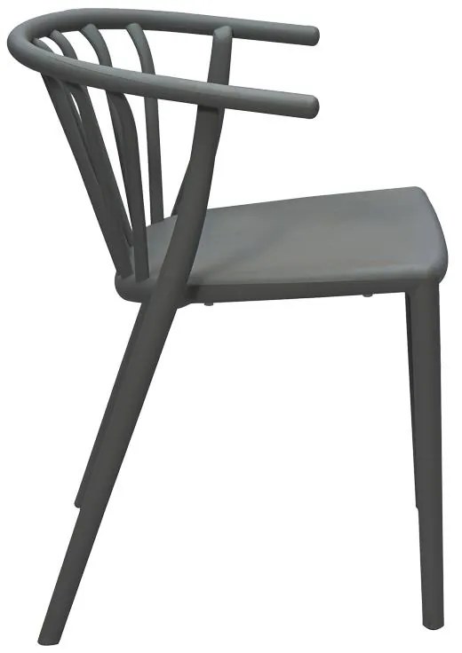 Καρέκλα - Πολυθρόνα Zelma pp σε ανθρακί απόχρωση 55x53x73 εκ. 55x53x73 εκ.