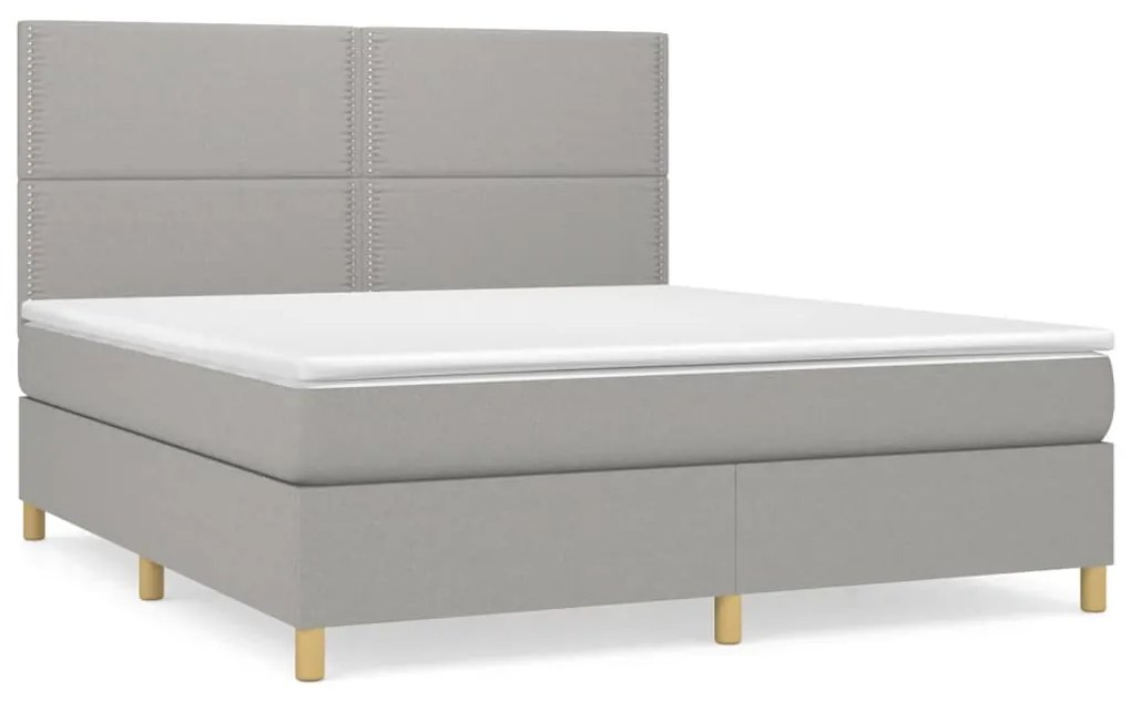 vidaXL Κρεβάτι Boxspring με Στρώμα Αν. Πράσινο 160x200εκ Υφασμάτινο