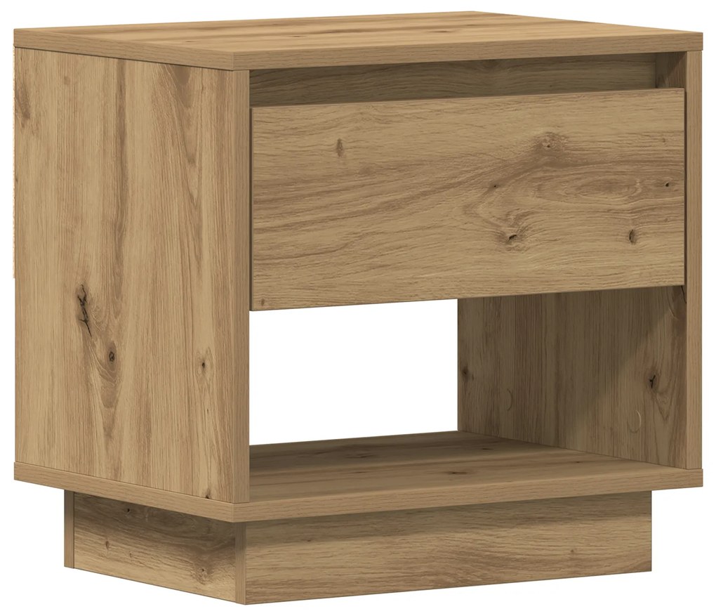 vidaXL Κομοδίνο Καλλιτέχνη Δρυς 45x34x46 εκ Επεξεργασμένο ξύλο